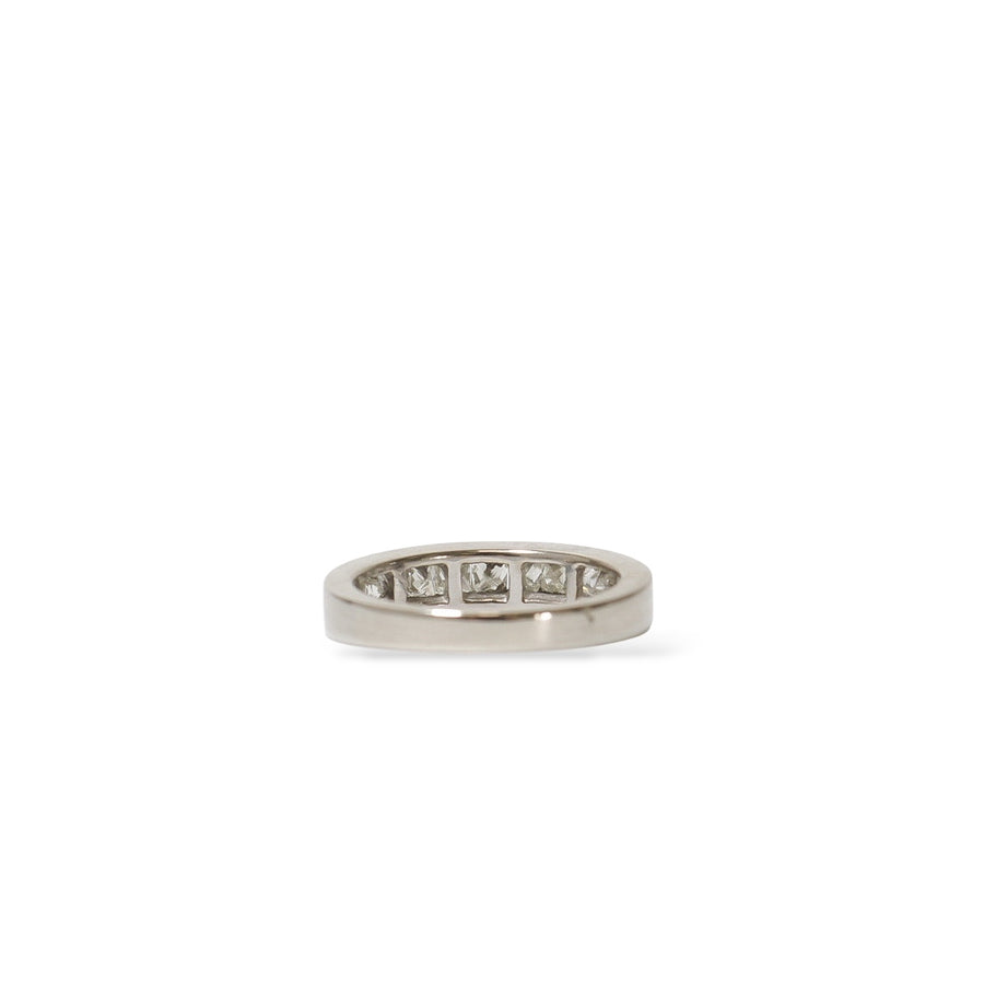 WHITE GOLD PRINCESS CUT NATURAL DIAMOND ANNIVERSARY RING