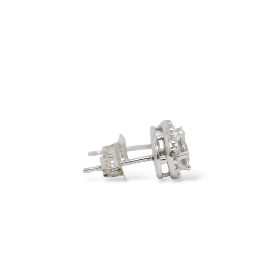 WHITE GOLD NATURAL DIAMOND STUD EARRINGS