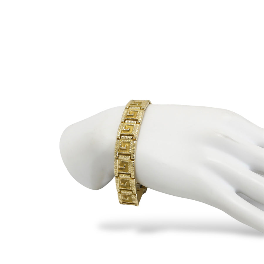 YELLOW GOLD GREEK LINK BRACELET