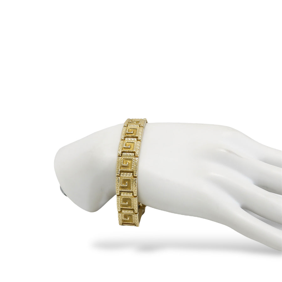 YELLOW GOLD GREEK LINK BRACELET
