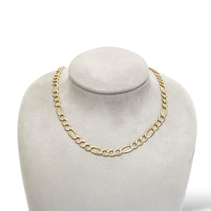 YELLOW GOLD FIGARO LINK CHAIN