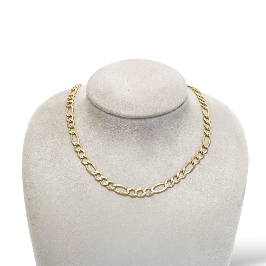 YELLOW GOLD FIGARO LINK CHAIN