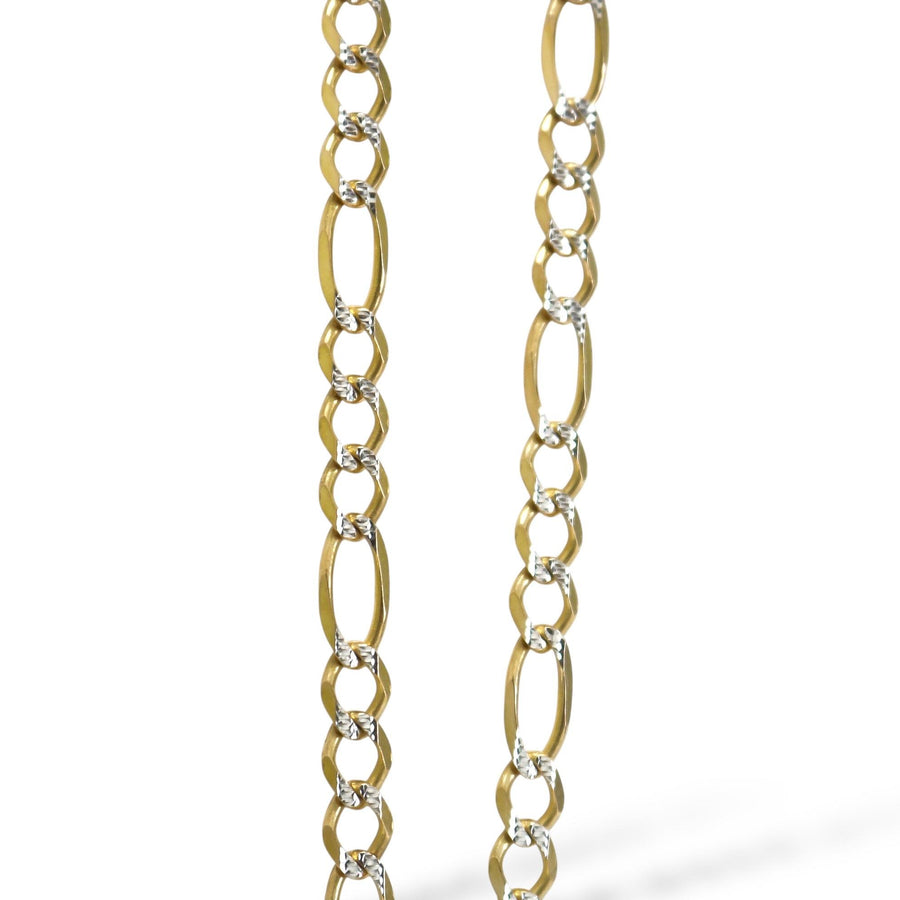 YELLOW GOLD FIGARO LINK CHAIN