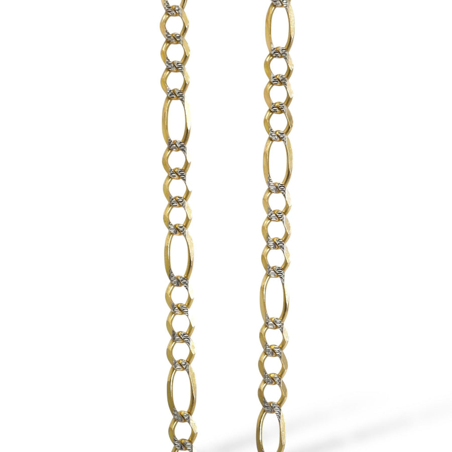 YELLOW GOLD FIGARO LINK CHAIN