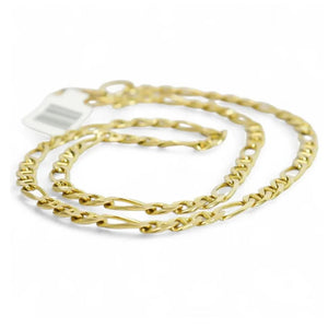 YELLOW GOLD FIGARO STYLE NECKLACE