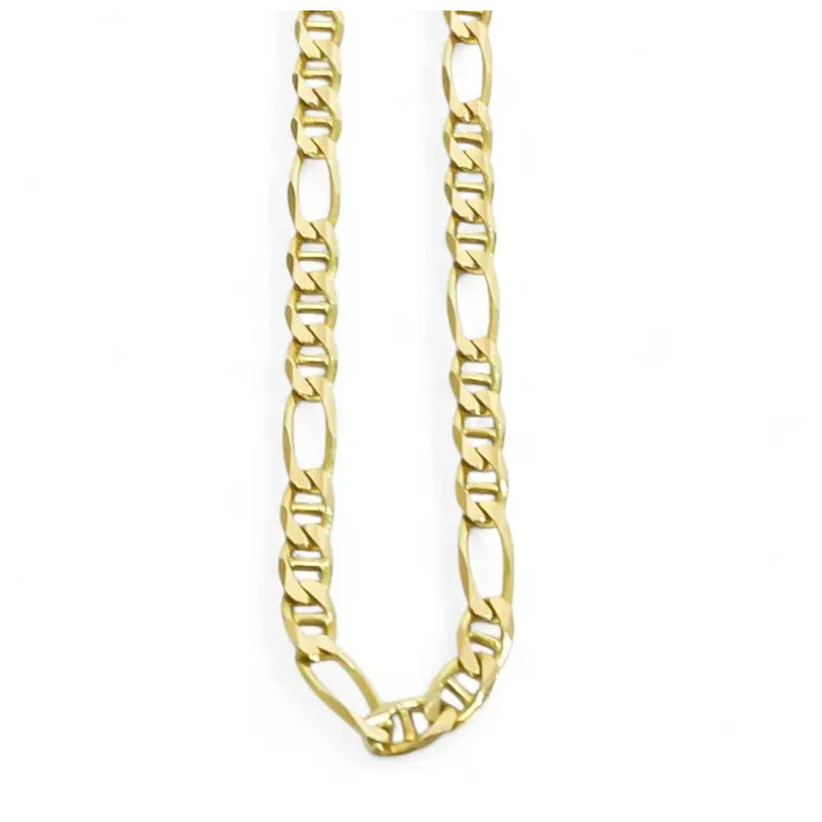 YELLOW GOLD FIGARO STYLE NECKLACE