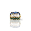 Load image into Gallery viewer, YELLOW GOLD LADY'S RING WITH NATURAL GEMSTONES
