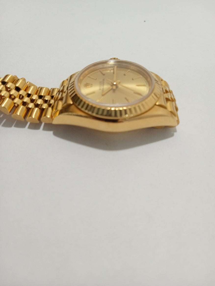 ROLEX LADY OYSTER PERPETUAL 18K YELLOW GOLD