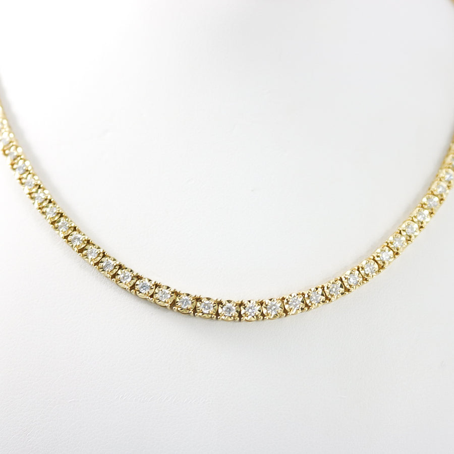 RIVIERA STYLE NECKLACE WITH LAB GROWN DIAMONDS