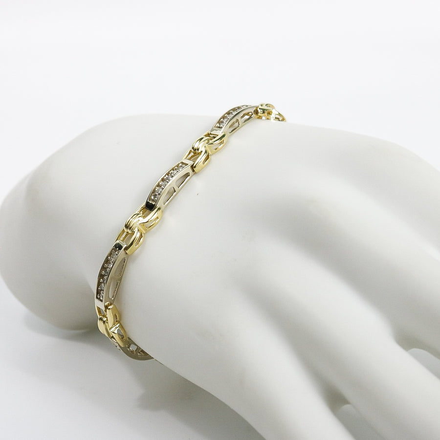 TWO TONE GOLD DIAMOND BRACELET