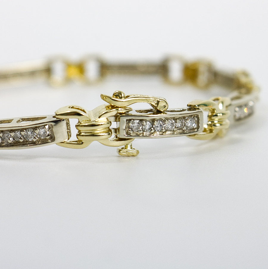 TWO TONE GOLD DIAMOND BRACELET