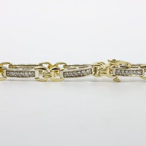 TWO TONE GOLD DIAMOND BRACELET