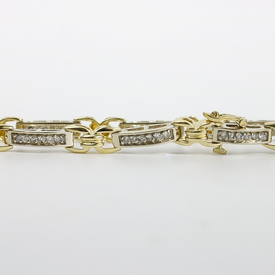 TWO TONE GOLD DIAMOND BRACELET
