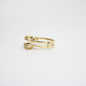 YELLOW GOLD ENGAGEMENT DIAMOND ENHANCER RING