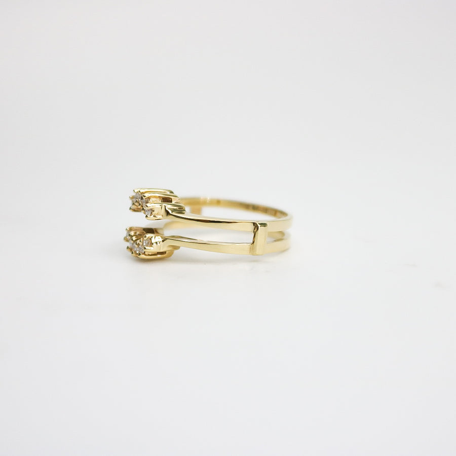 YELLOW GOLD ENGAGEMENT DIAMOND ENHANCER RING