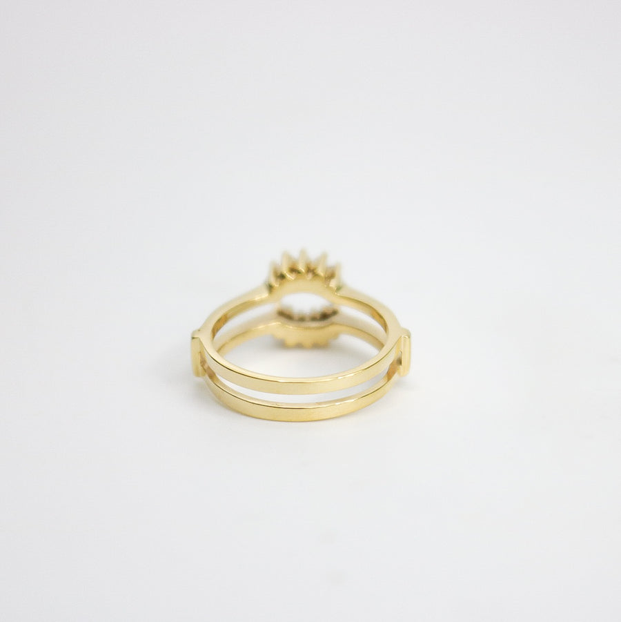YELLOW GOLD ENGAGEMENT DIAMOND ENHANCER RING
