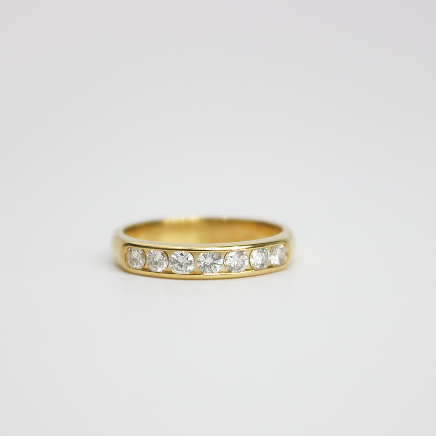 YELLOW GOLD CHANNEL SET WEDDING RING