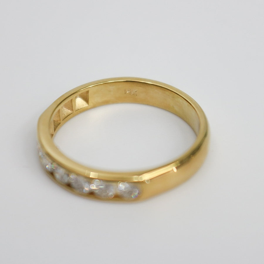 YELLOW GOLD CHANNEL SET WEDDING RING