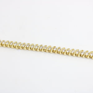 YELLOW GOLD 4CT NATURAL DIAMOND BRACELET