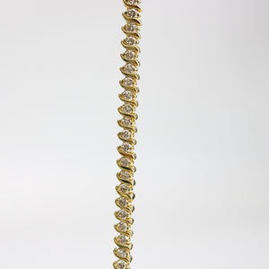 YELLOW GOLD 4CT NATURAL DIAMOND BRACELET