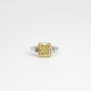 FANCY YELLOW ENGAGEMENT DIAMOND RING