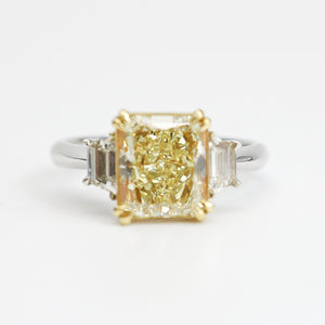 FANCY YELLOW ENGAGEMENT DIAMOND RING