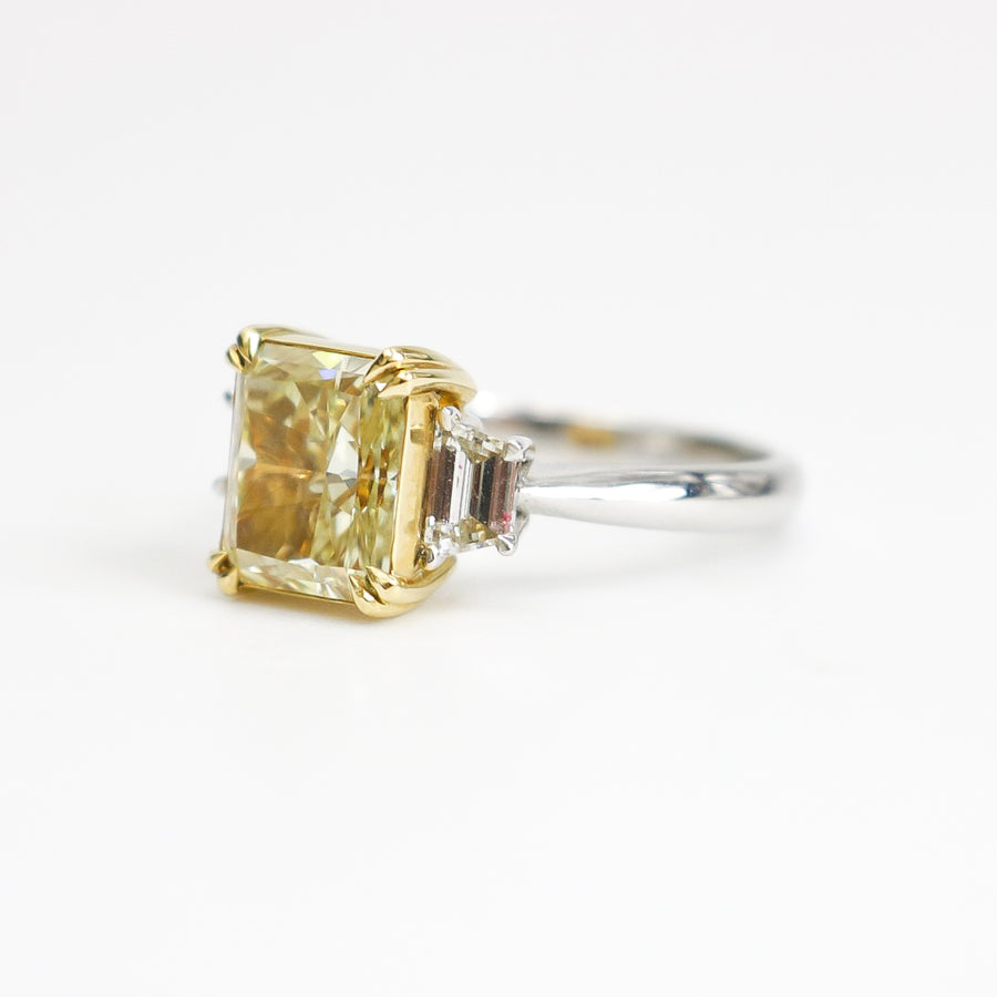 FANCY YELLOW ENGAGEMENT DIAMOND RING