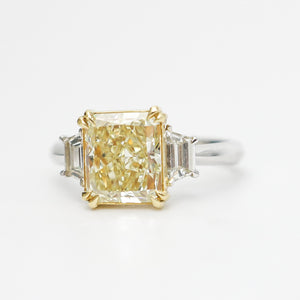 FANCY YELLOW ENGAGEMENT DIAMOND RING