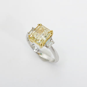 FANCY YELLOW ENGAGEMENT DIAMOND RING