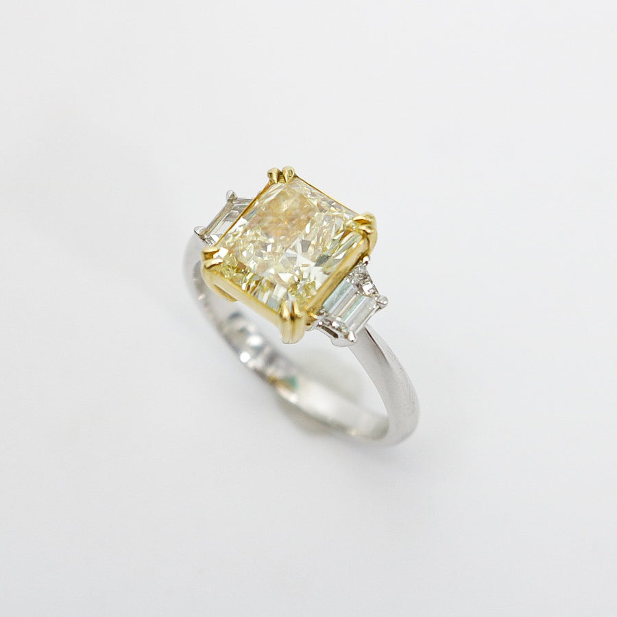 FANCY YELLOW ENGAGEMENT DIAMOND RING