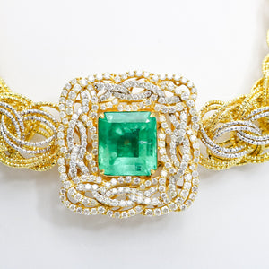 COLOMBIAN EMERALD DIAMOND NECKLACE