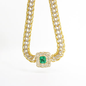 COLOMBIAN EMERALD DIAMOND NECKLACE