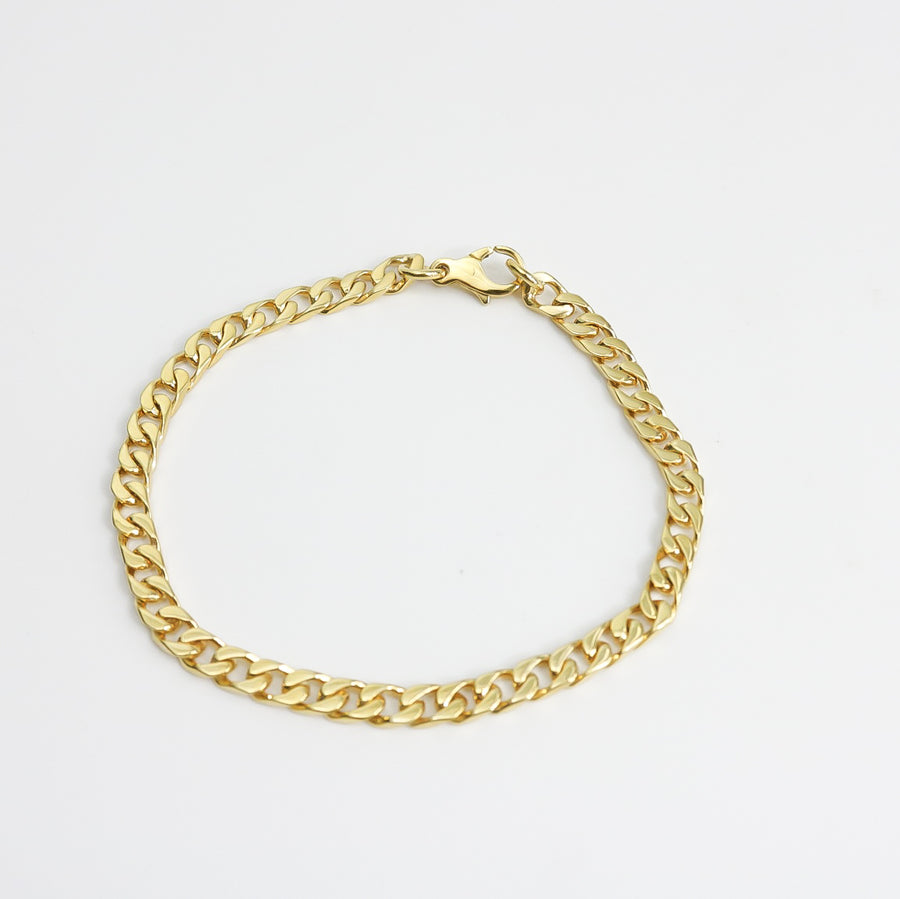 YELLOW GOLD CUBAN LINK BRACELET