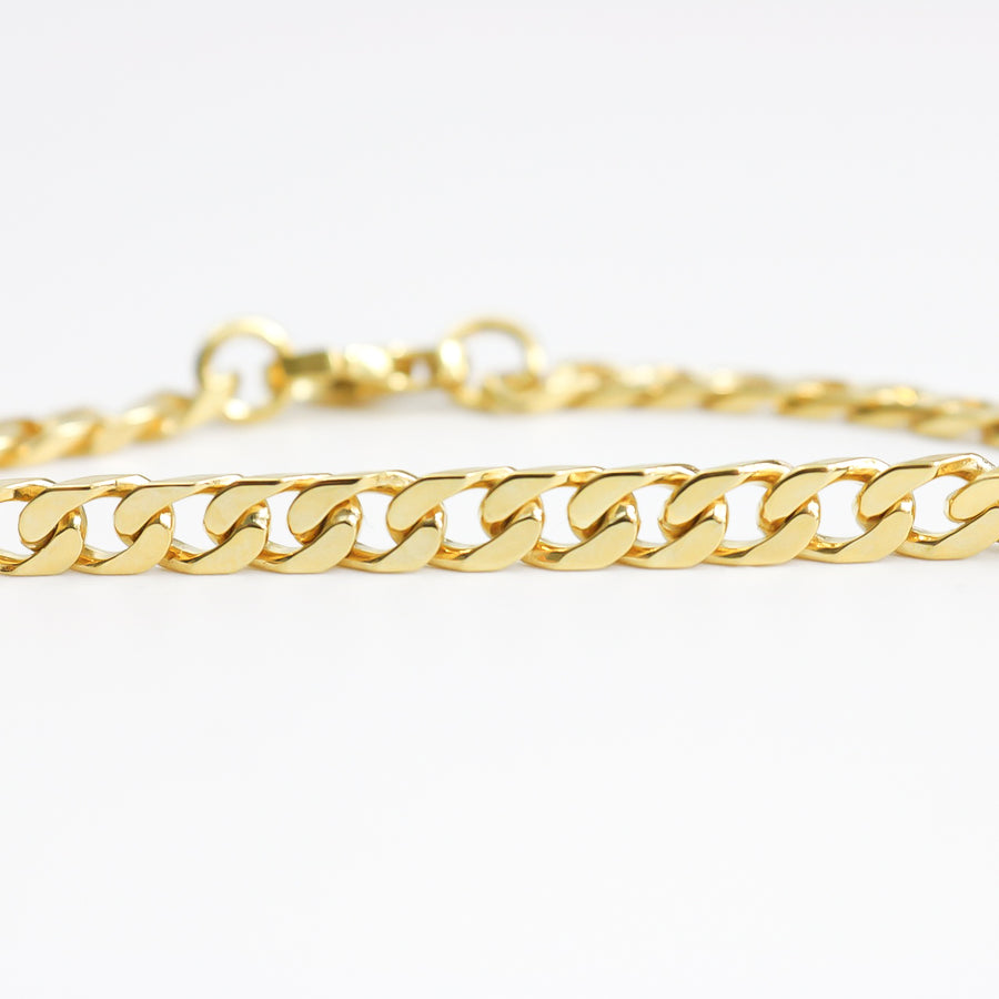 YELLOW GOLD CUBAN LINK BRACELET