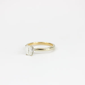 EMERALD CUT DIAMOND  ENGAGEMENT RING