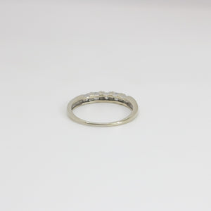 WHITE GOLD ROUND AND BAGUETTE CUT NATURAL DIAMOND LADY'S BAND