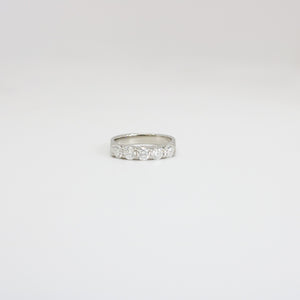 WHITE GOLD FIVE STONE NATURAL DIAMOND LADY'S RING