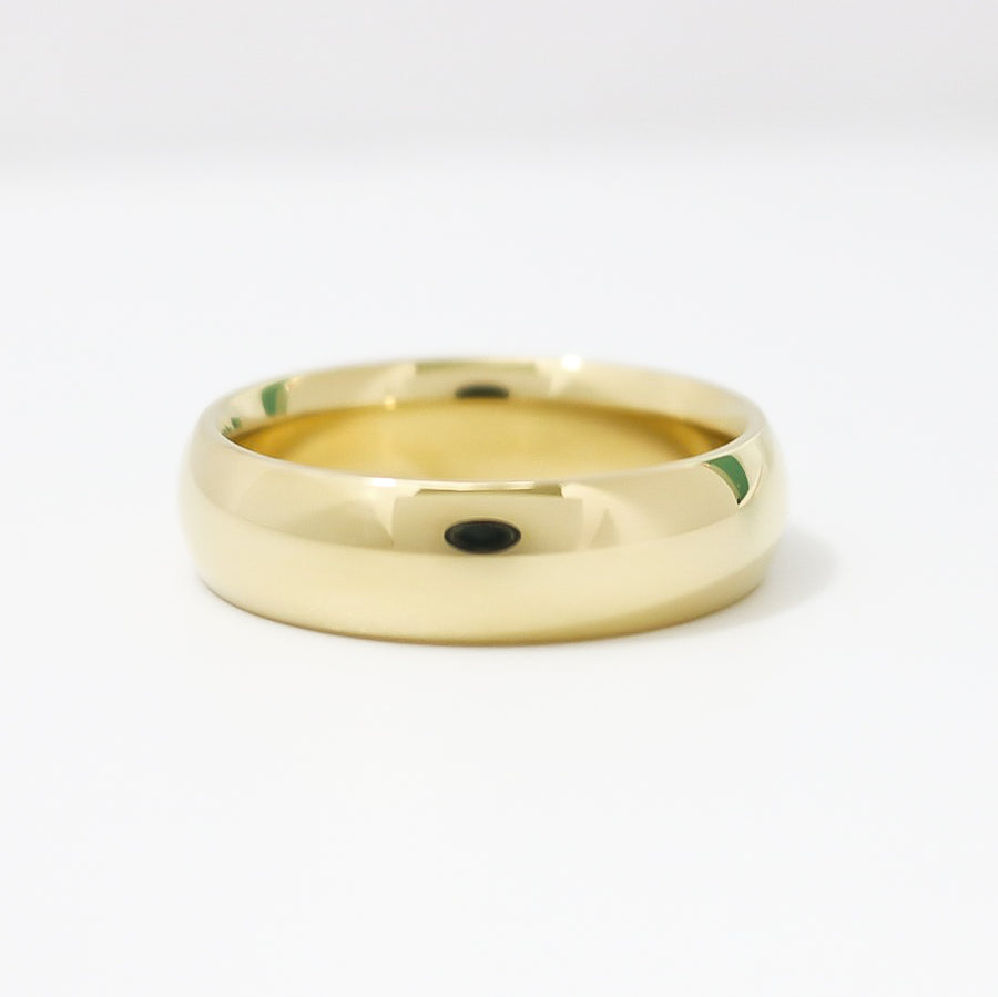YELLOW GOLD WEDDING BAND 6MM