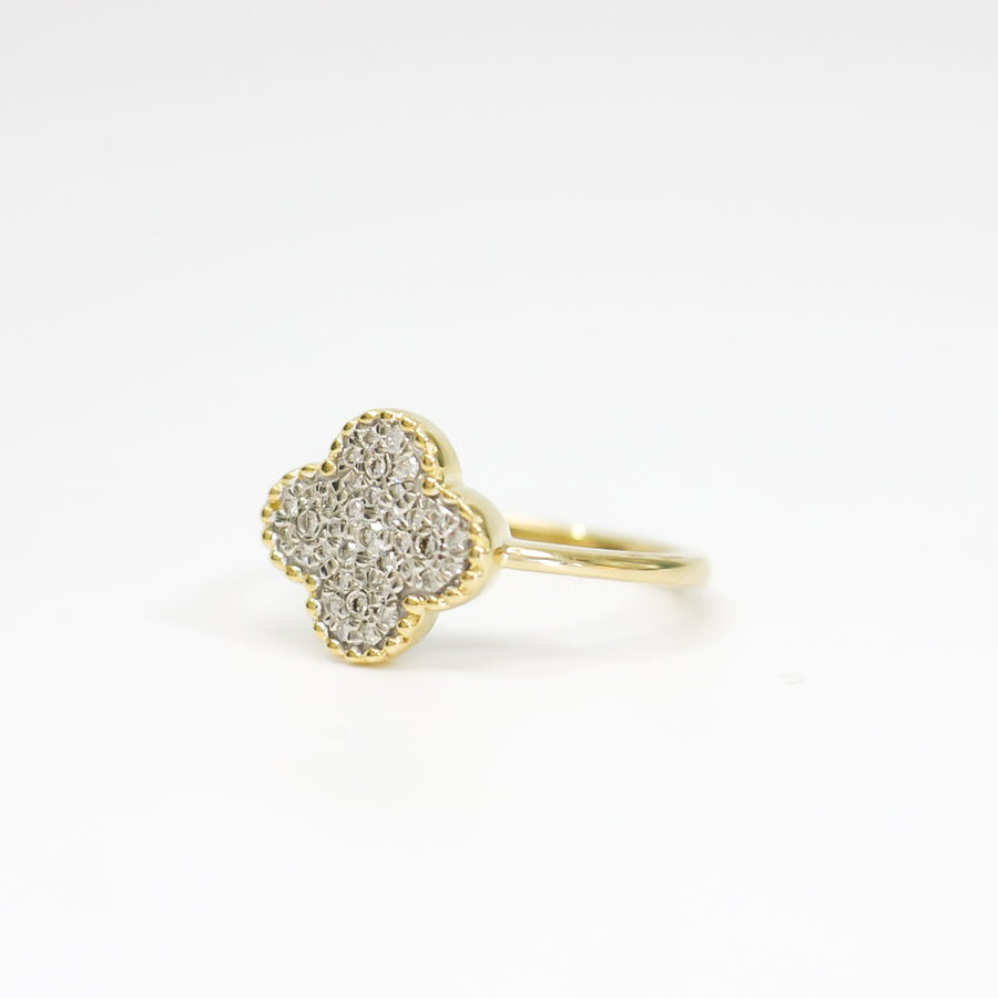 YELLOW GOLD MAGIC ALHAMBRA DIAMOND RING
