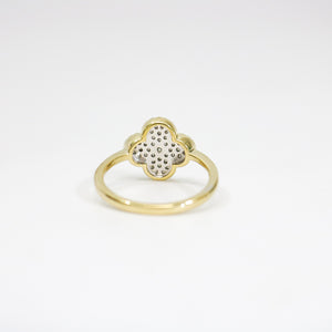 YELLOW GOLD MAGIC ALHAMBRA DIAMOND RING