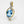 Load image into Gallery viewer, YELLOW GOLD PENDANT WITH 9X7MM OVAL BLUE TOPAZ AND DIAMONDS.
