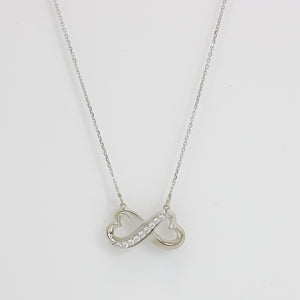 WHITE GOLD INFINITE LOVE DIAMOND PENDAND WITH NECKLACE
