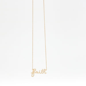 ROSE GOLD NATURAL DIAMOND FAITH PENDANT WITH CHAIN