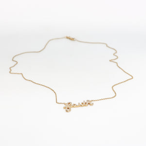 ROSE GOLD NATURAL DIAMOND FAITH PENDANT WITH CHAIN