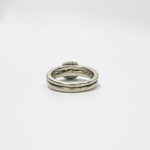 WHITE GOLD LADY'S NATURAL DIAMOND BRIDAL SET RING