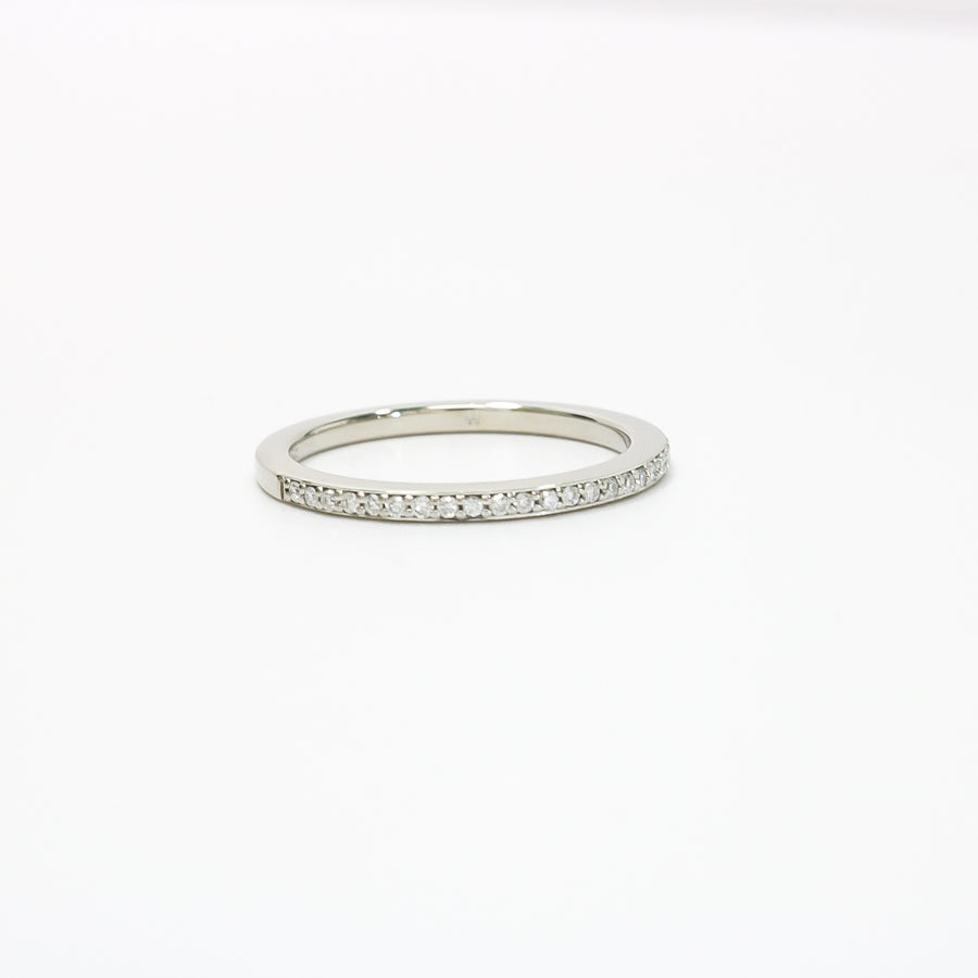 WHITE GOLD LADY'S NATURAL DIAMOND BRIDAL SET RING