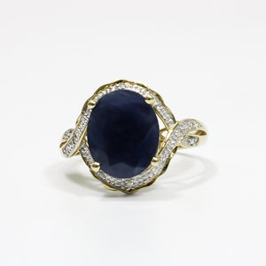 YELLOW GOLD LADY'S SAPPHIRE STONE RING