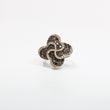 Load image into Gallery viewer, ROSE GOLD LADY'S SWIRL RING WITH BROWN AND WHITE DIAMONDS.
