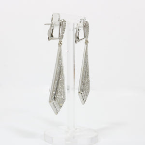 WHITE GOLD NATURAL DIAMOND DROP EARRINGS