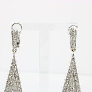 WHITE GOLD NATURAL DIAMOND DROP EARRINGS